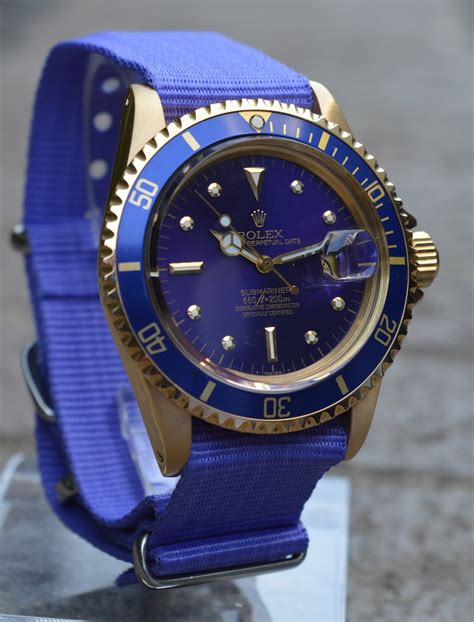 blue suberiner strap rolex